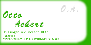 otto ackert business card
