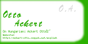 otto ackert business card